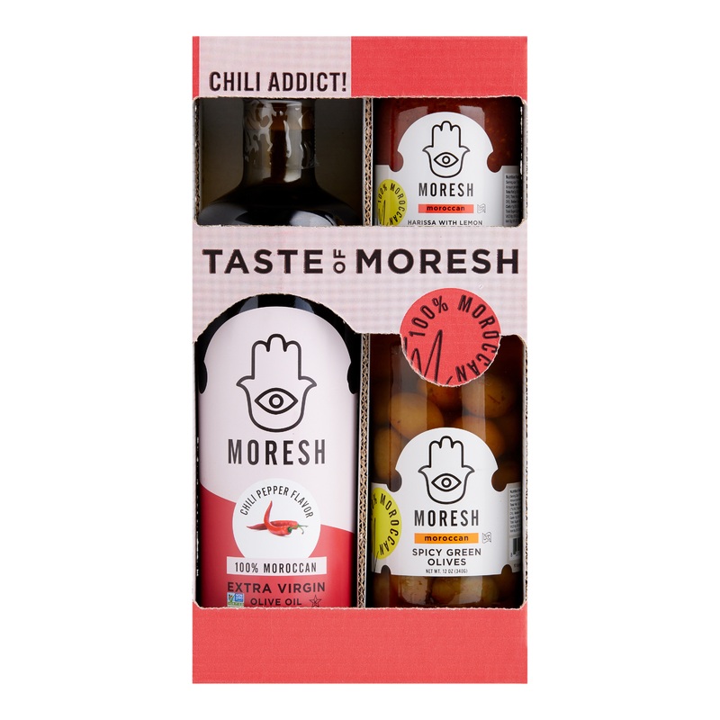 Taste of Moresh Spicy Trio Olive Oil Gift Set