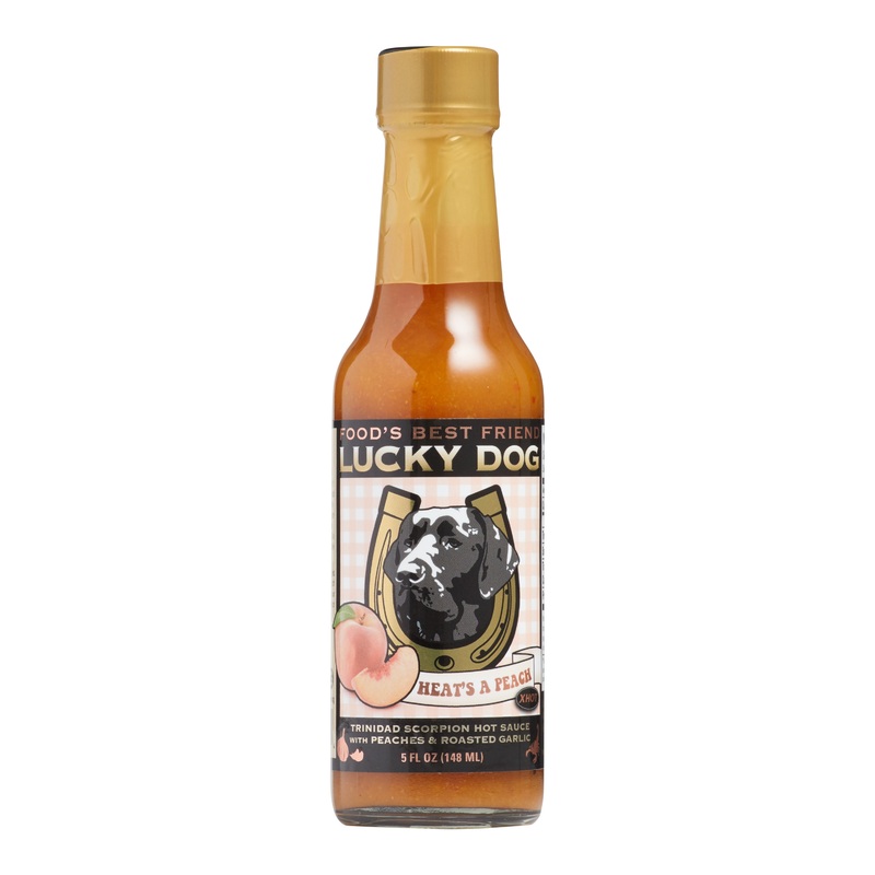 Lucky Dog Heat’s a Peach Trinidad Scorpion Hot Sauce