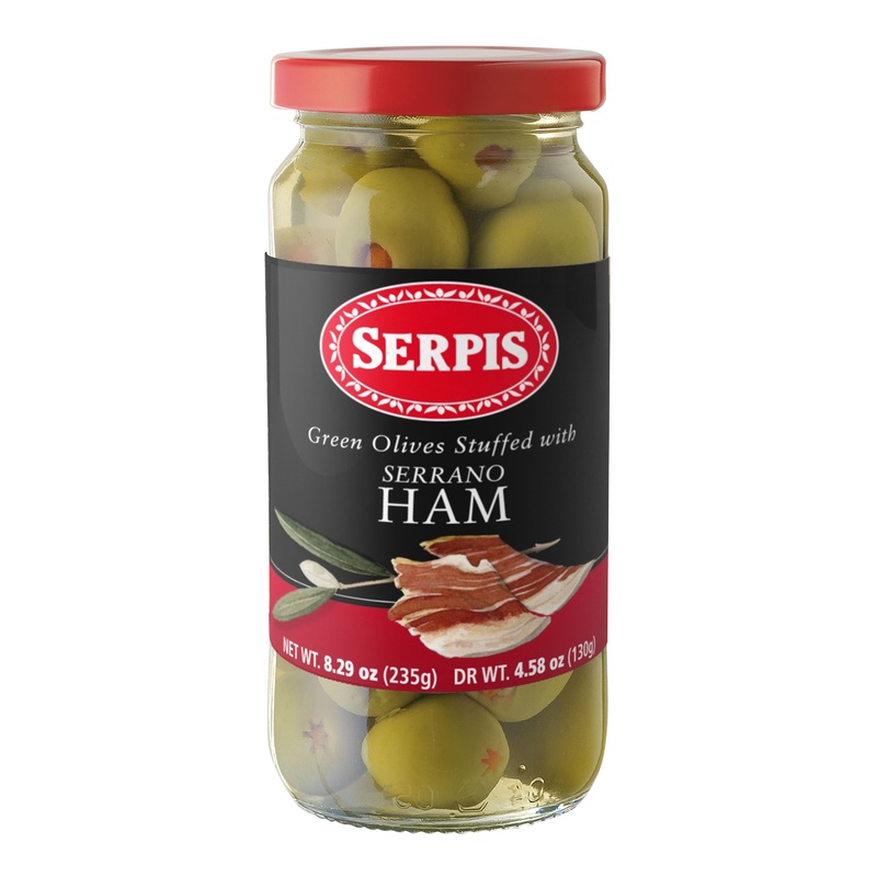 Serpis Green Olives Stuffed With Serrano Ham