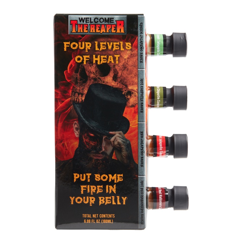 Welcome the Reaper Hot Sauce Gift Set 4 Pack