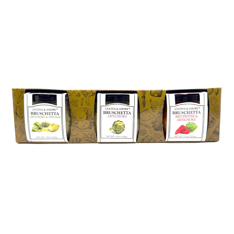 Cucina & Amore Artichoke Bruschetta Trio Gift Set 3 Pack