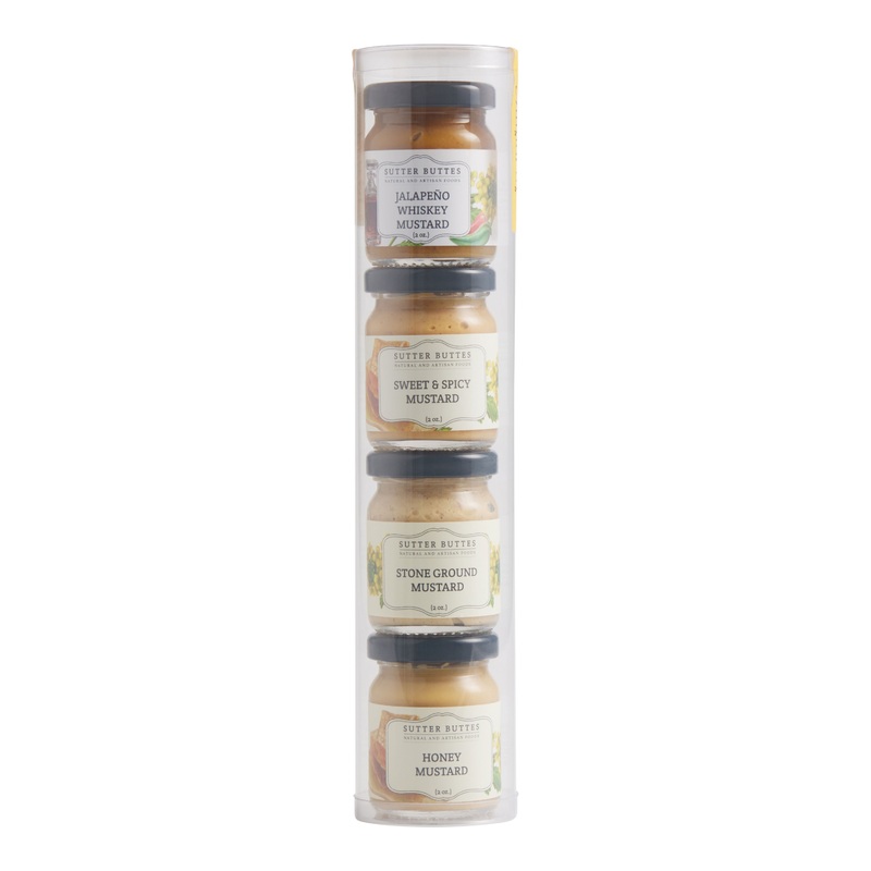 Sutter Buttes Mini Mustard Gift Tube 4 Pack