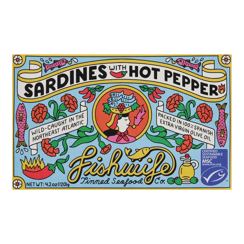 Fishwife Sardines with Hot Peppers in Olive Oil