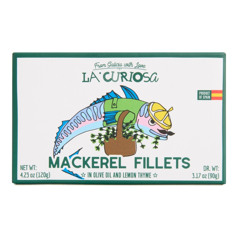 La Curiosa Mackerel Fillets in Lemon Thyme Olive Oil