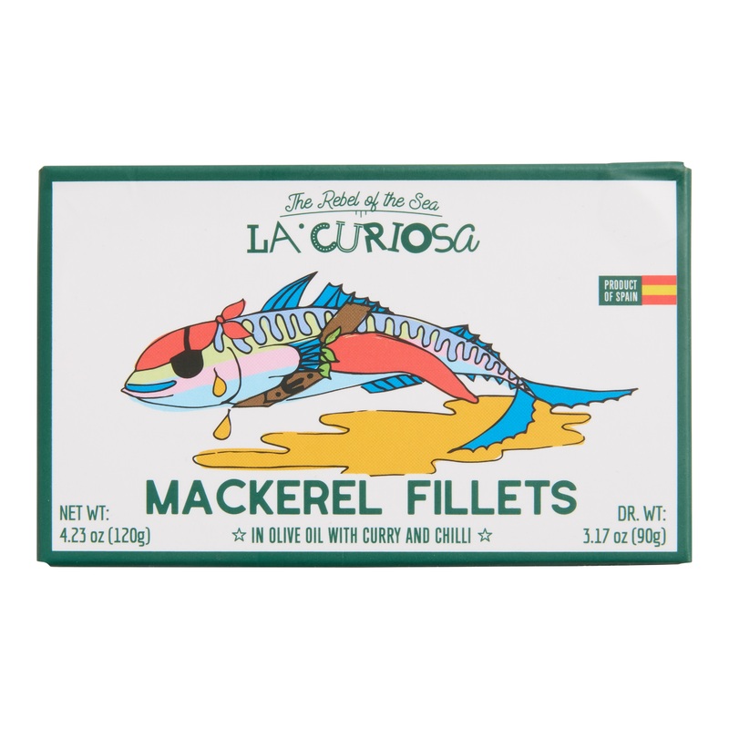 La Curiosa Mackerel Fillets in Red Curry and Chili Olive Oil
