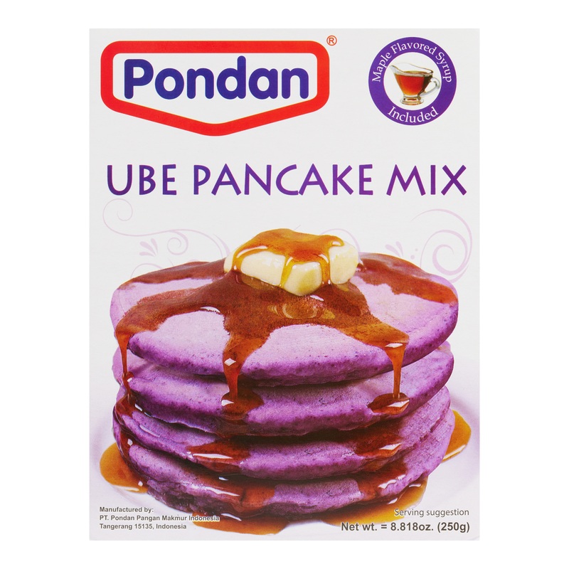 Pondan Ube Pancake Mix with Maple Syrup