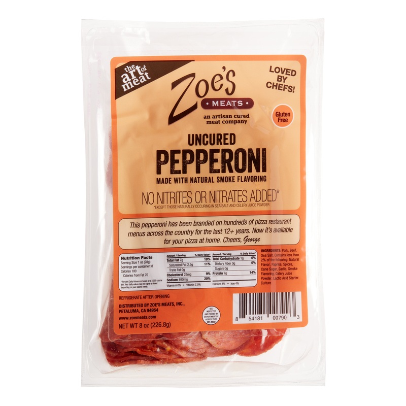Zoe’s Sliced Uncured Pepperoni