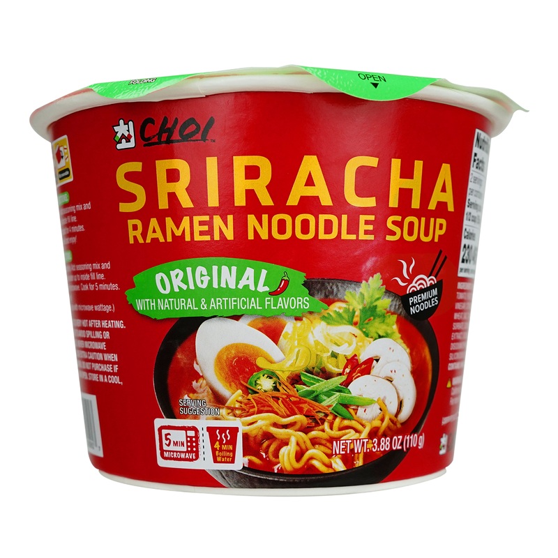 Choi Sriracha Original Ramen Noodle Soup Bowl Set of 2