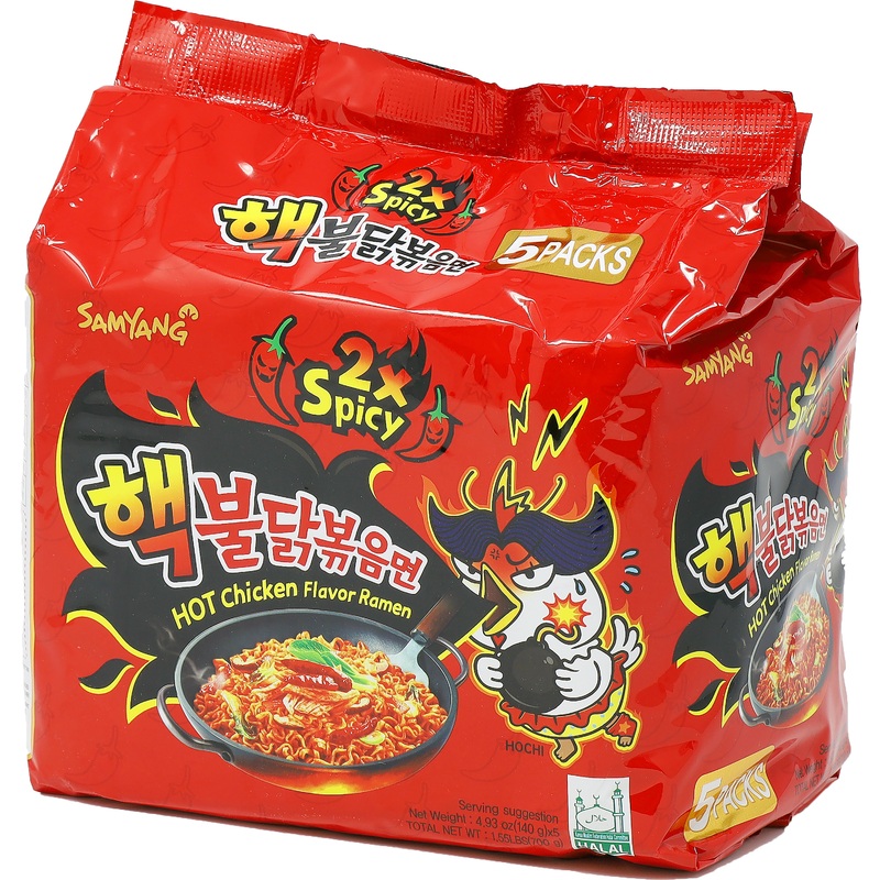 Samyang Buldak 2x Hot Chicken Ramen Noodles 5 Pack