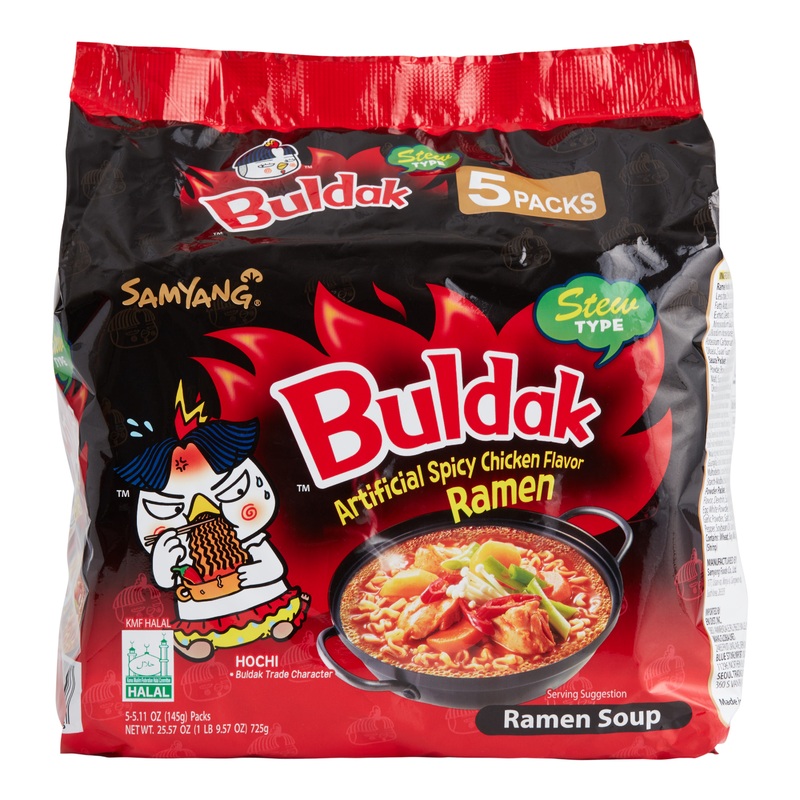 Samyang Buldak Hot Chicken Ramen Noodle Stew 5 Pack