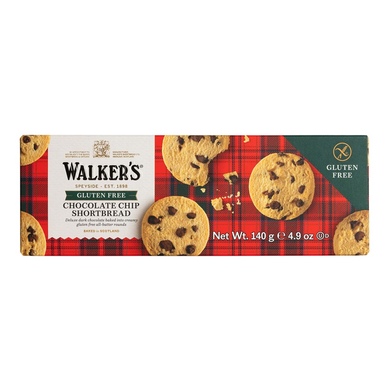 Walker’s Gluten Free Chocolate Chip Shortbread Biscuits Box