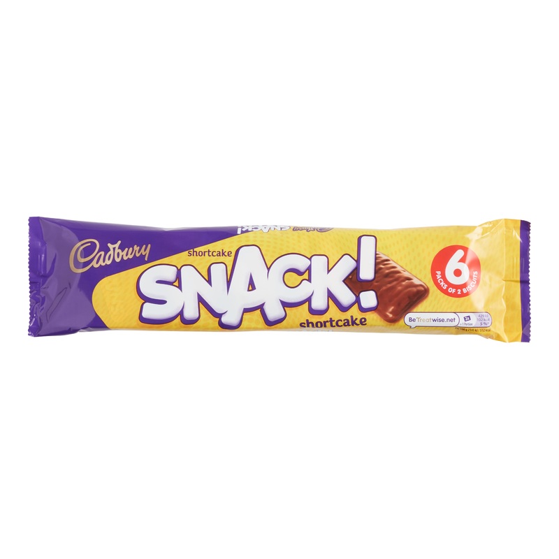 Cadbury Snack Chocolate Covered Shortcake Cookies 6 Pack