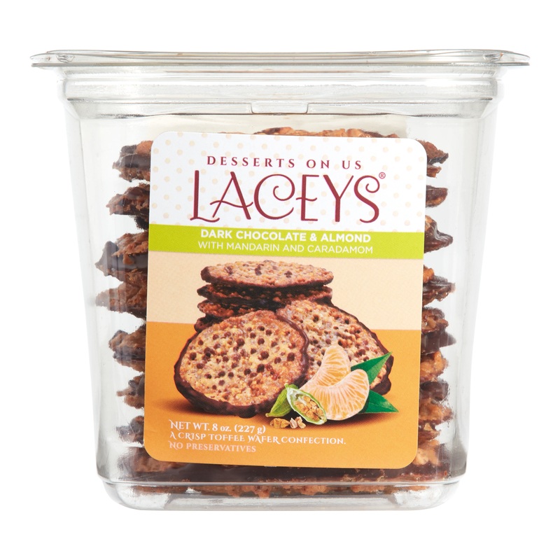 Desserts on Us Chocolate Almond Mandarin Cardamom Laceys