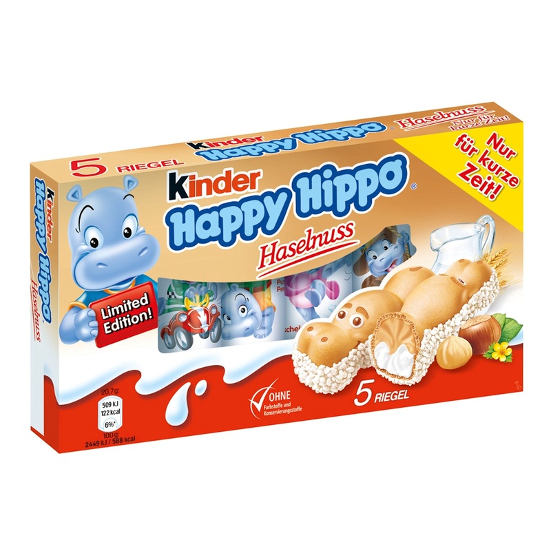 Kinder Happy Hippo Milk Hazelnut Biscuits