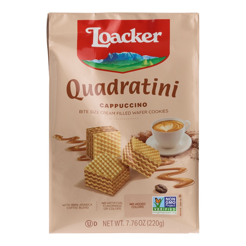 Loacker Quadratini Cappuccino Wafer Cookies
