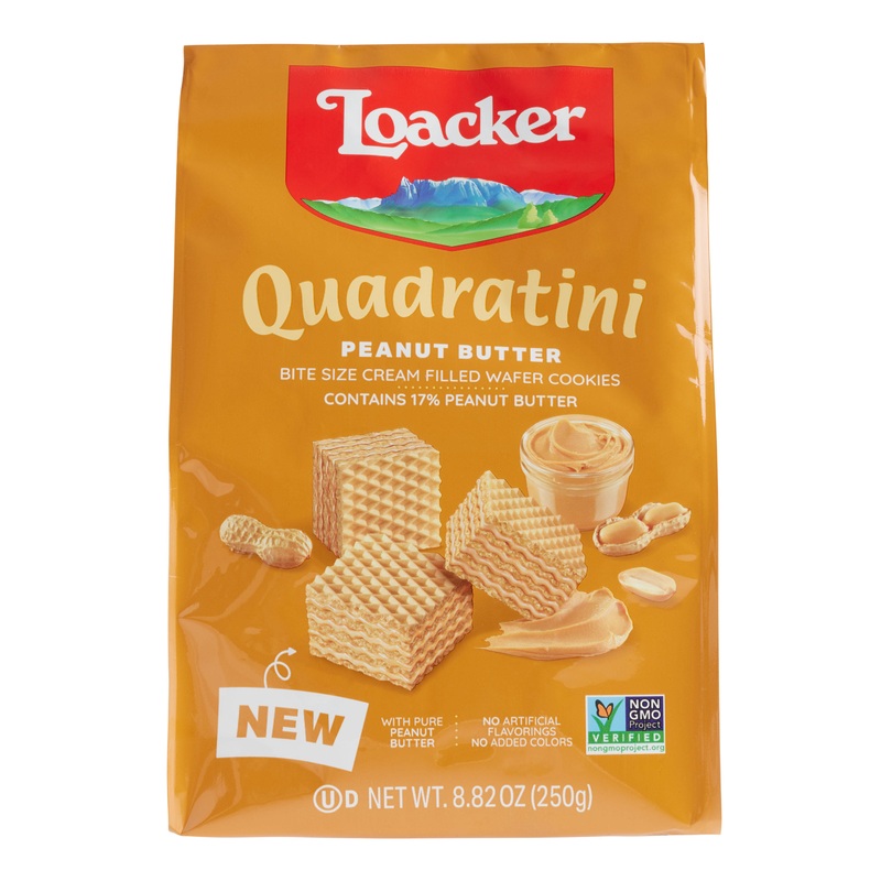 Loacker Quadratini Peanut Butter Wafer Cookies