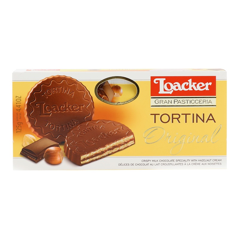 Loacker Tortina Original Milk Chocolate Wafer Cookies
