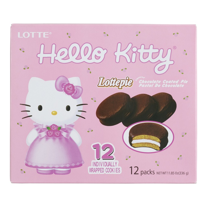 Lotte Hello Kitty Milk Chocolate Lottepie 12 Pack