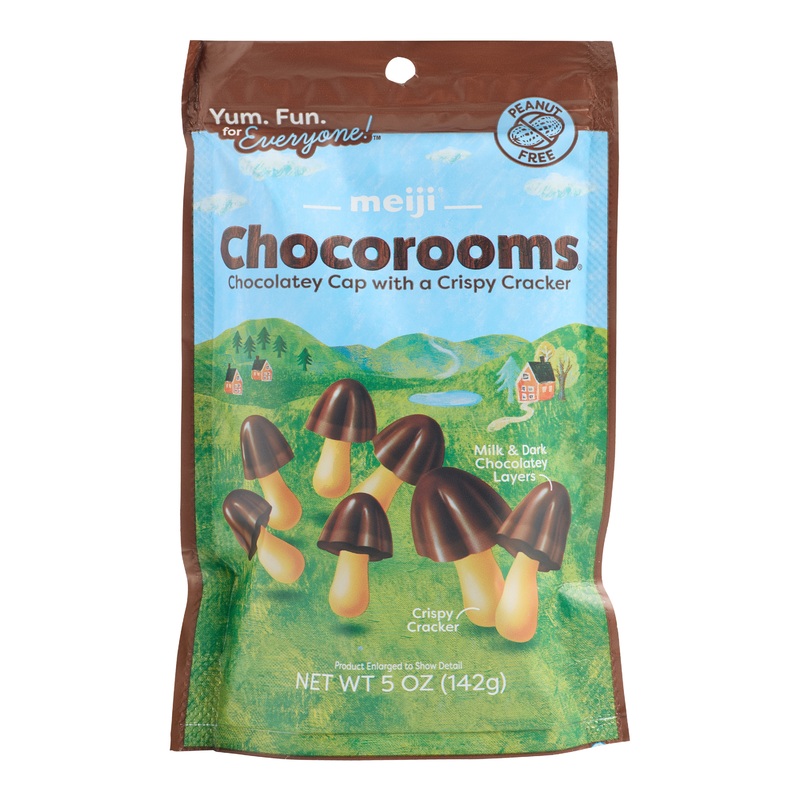 Meiji Chocorooms Milk and Dark Chocolate Cookies