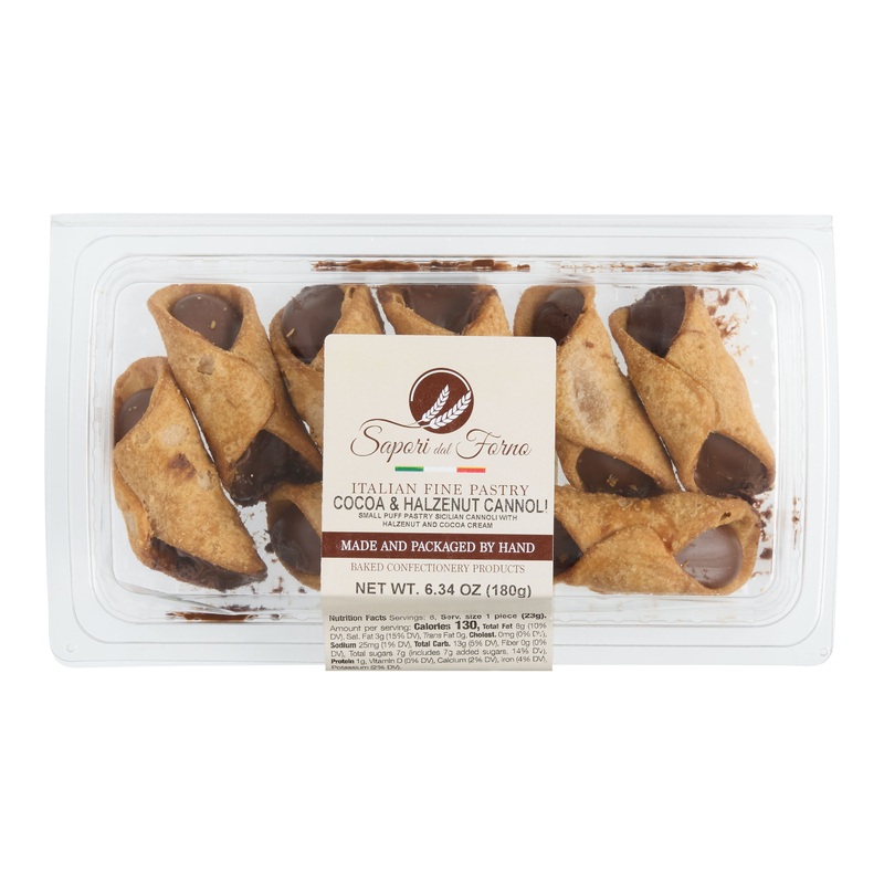 Sapori Dal Forno Chocolate Hazelnut Cannoli