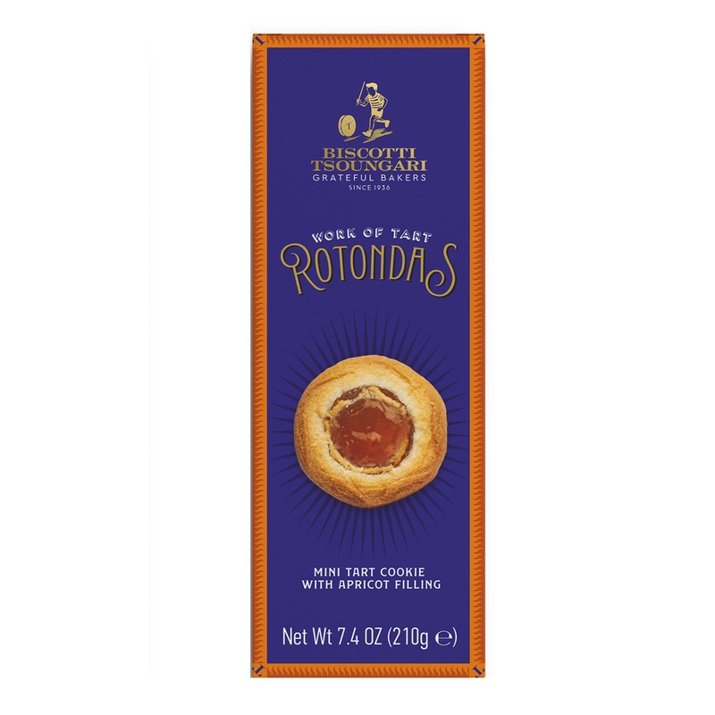 Biscotti Tsoungari Rotunda Apricot Mini Tart Cookies