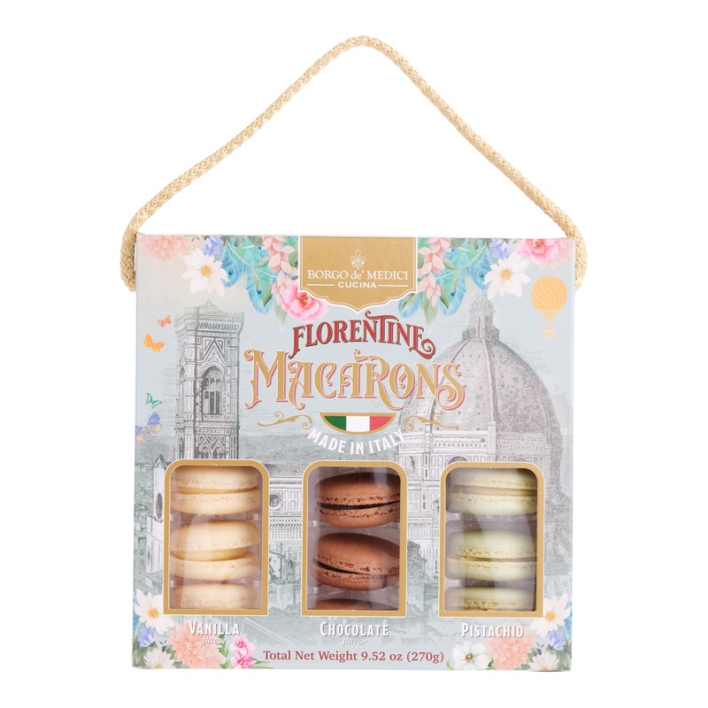 Borgo de’ Medici Assorted Florentine Macarons Box 18 Count