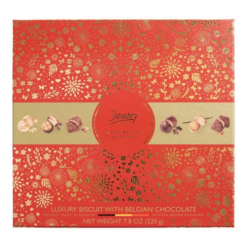 Desobry Luxury Belgian Chocolate Cookie Selection Box