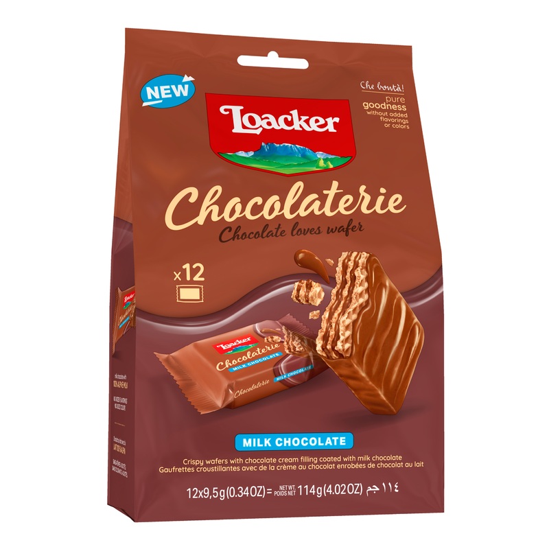 Loacker Chocolaterie Milk Chocolate Wafers
