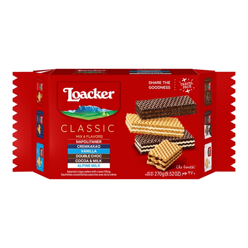 Loacker Classic Wafer Mix Gift Box 6 Pack
