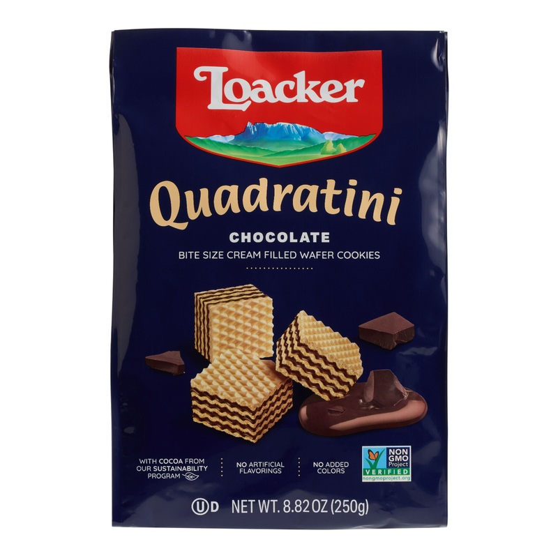 Loacker Quadratini Chocolate Wafer Cookies