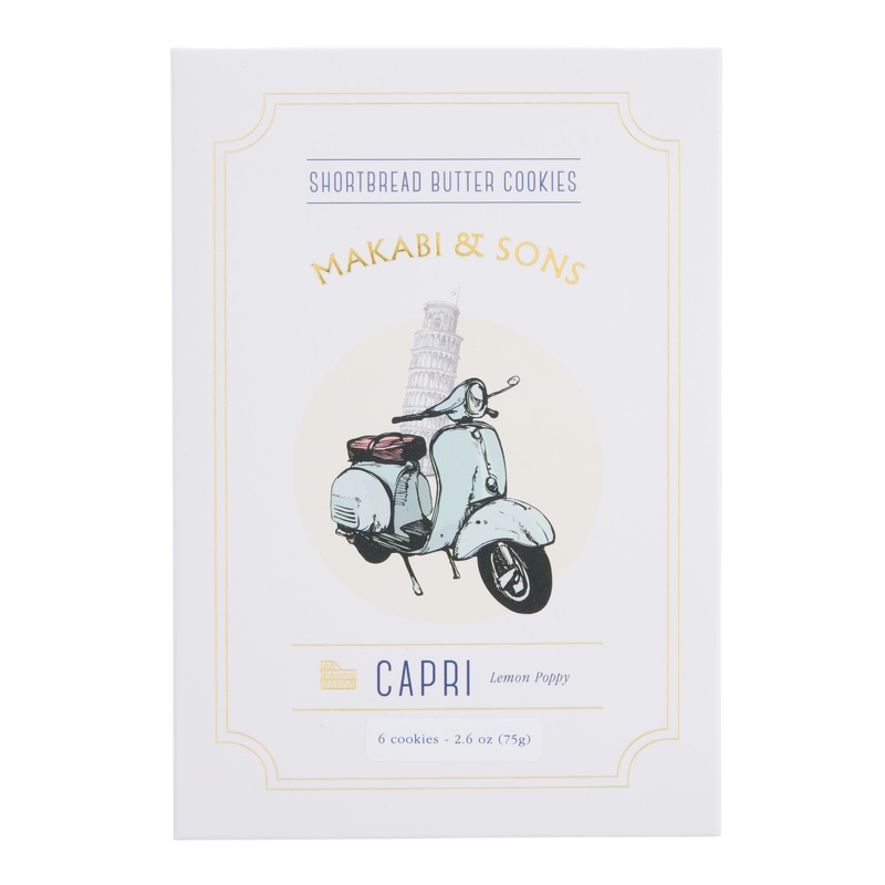 Makabi & Sons Capri Lemon Poppy Shortbread Cookies