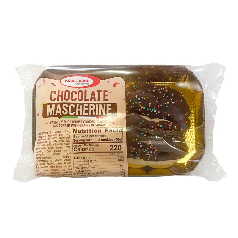 Naldoni Mascherine Chocolate Shortbread Cookies