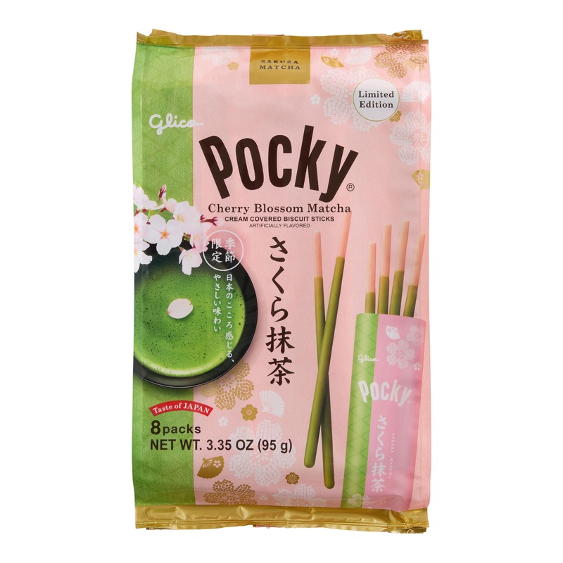 Pocky Cherry Blossom Matcha Biscuit Sticks
