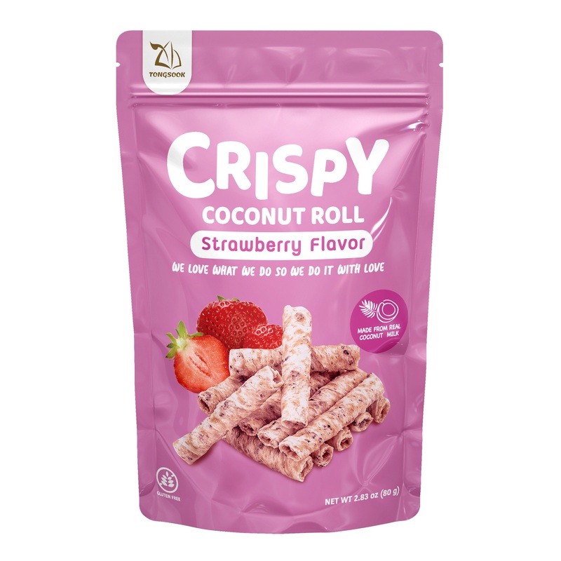 Tongsook Strawberry Thai Coconut Roll Cookies