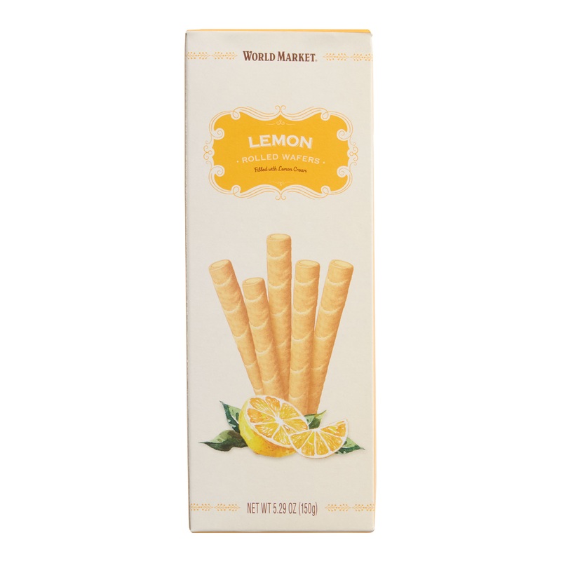 World Market Lemon Rolled Wafers
