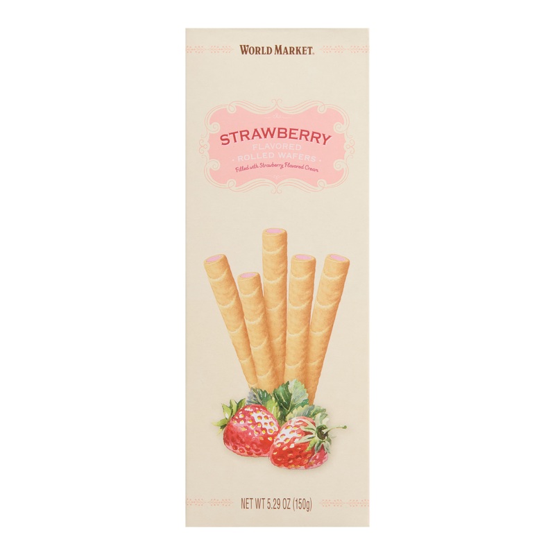 World Market Strawberry Rolled Wafers