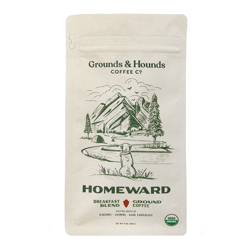 Grounds & Hounds Homeward Breakfast Blend Whole Bean Coffee