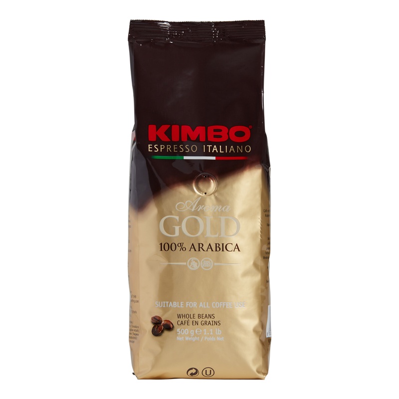 Kimbo Aroma Gold Blend Whole Bean Coffee 1lb