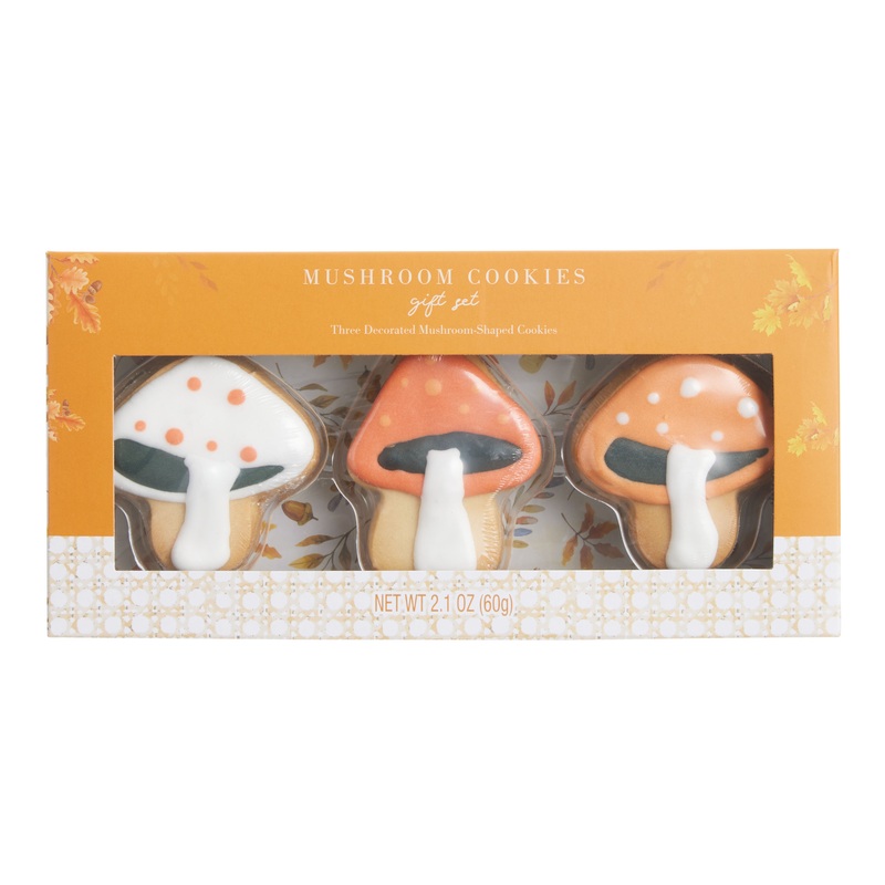 Mushroom Harvest Decorated Sugar Cookies 3 Count