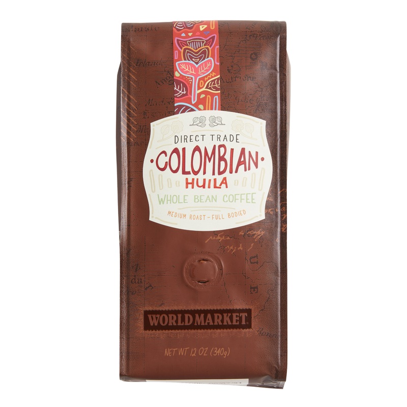 World Market Colombian Huila Whole Bean Coffee 12 Oz.
