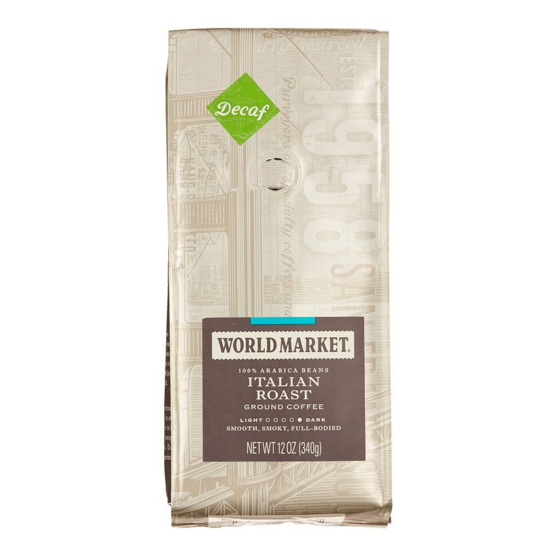 World Market Decaf Italian Roast Ground Coffee 12 Oz.