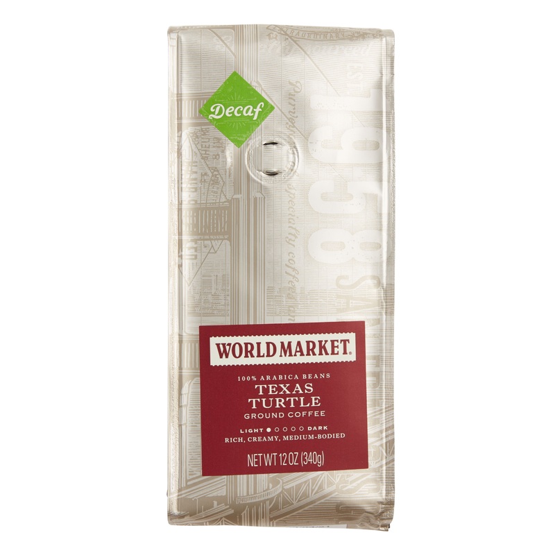 World Market Decaf Texas Turtle Ground Coffee 12 Oz.