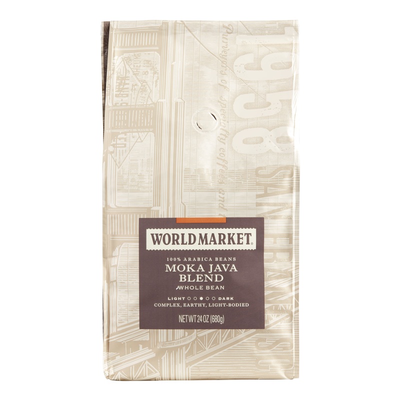 World Market Moka Java Blend Whole Bean Coffee 24 Oz.