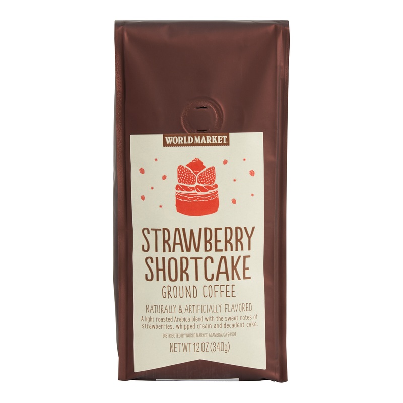 World Market Strawberry Shortcake Ground Coffee 12 Oz.