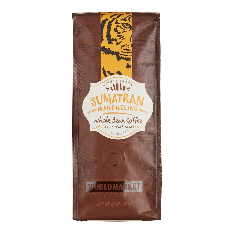 World Market Sumatran Mandheling Whole Bean Coffee 12 Oz.