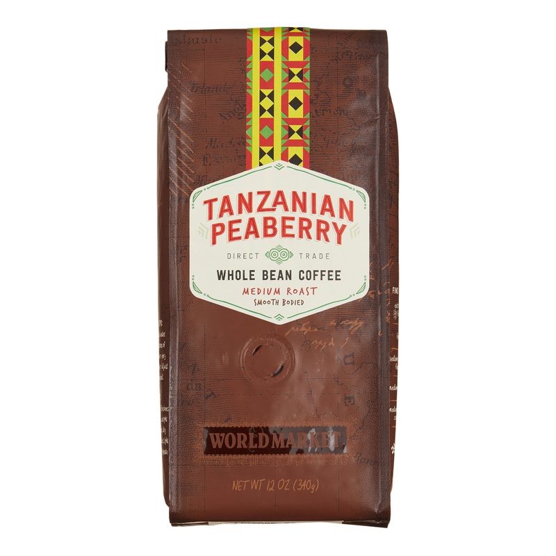 World Market Tanzanian Peaberry Whole Bean Coffee 12 Oz.