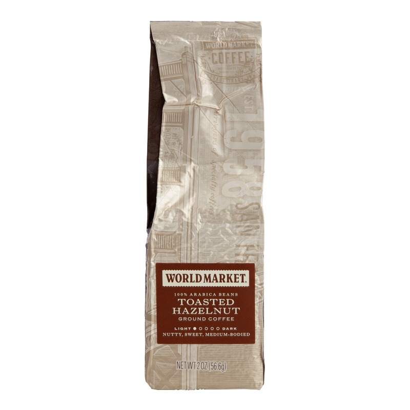 World Market Toasted Hazelnut Ground Coffee 2 Oz. Set of 15