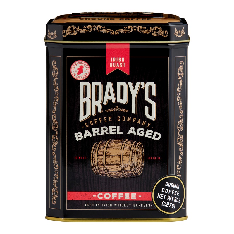 Brady’s Barrel Aged Irish Whiskey Ground Coffee Tin