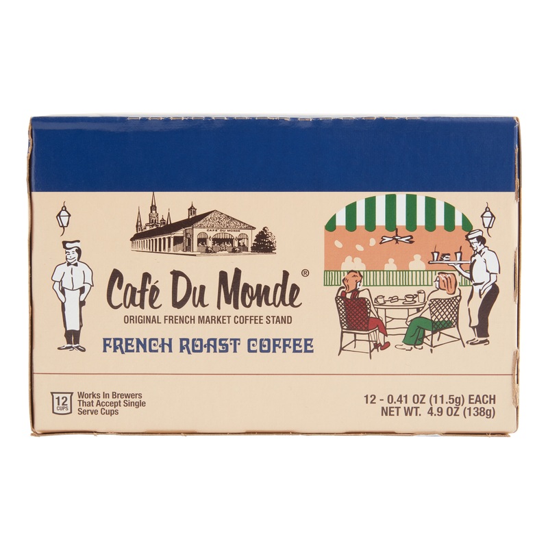 Caf Du Monde French Roast K-Cup Coffee Pods 12 Count