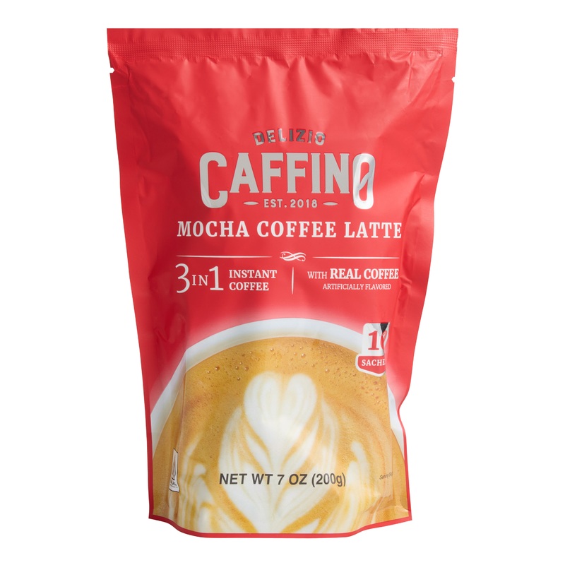 Caffino Mocha Latte 3 in 1 Coffee Sachets 10 Count